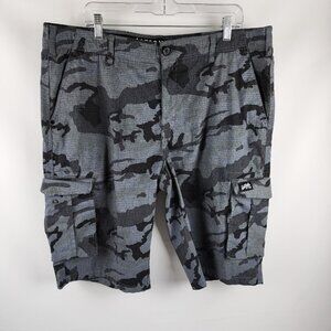 Zoo York Shorts Mens 36 Gray Black Camo Cargo Short (36x13)